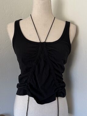 NWT T by Alexander Wang Black High Twist Tie Tank Top [S]